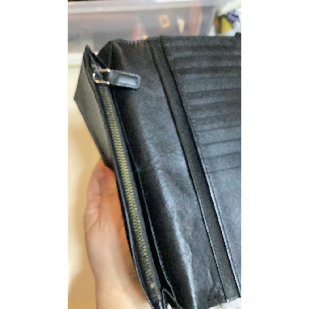 Prada long wallet black blue NOT GOING LOWER. Resets to $170 Monday - Picture 7 of 8